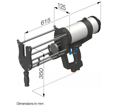 sulzer mixcoat spray coating dispenser DPD 1500 01 dimensions